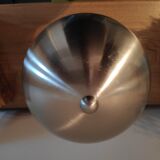 Brushed metal mushroom lamp