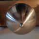 Brushed metal mushroom lamp