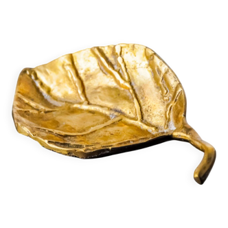 Brutalist leaf tray by David Marshall in bronze, 1970s