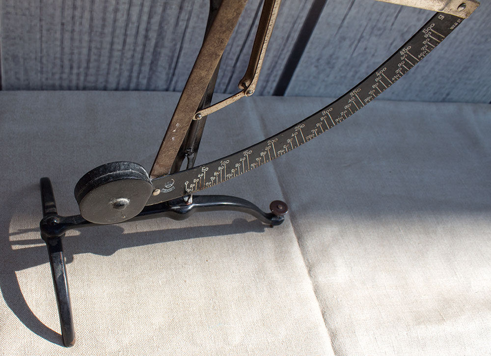 Old metal letter scale