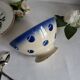 Antique Lunéville earthenware bowl KG with blue polka dots