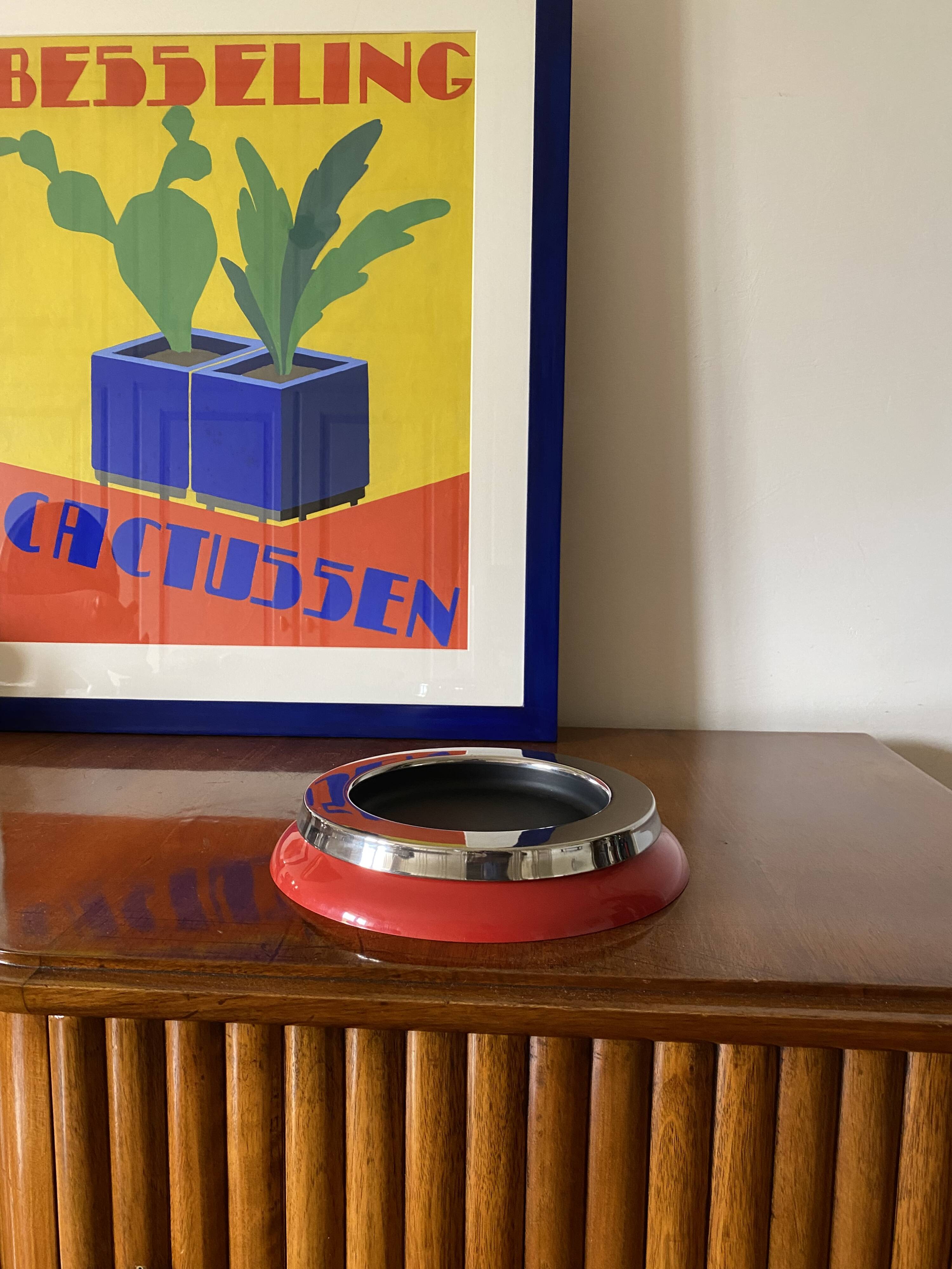 Sergio Asti, mod.4635 red ashtray / catchall, Kartell Italy 1967