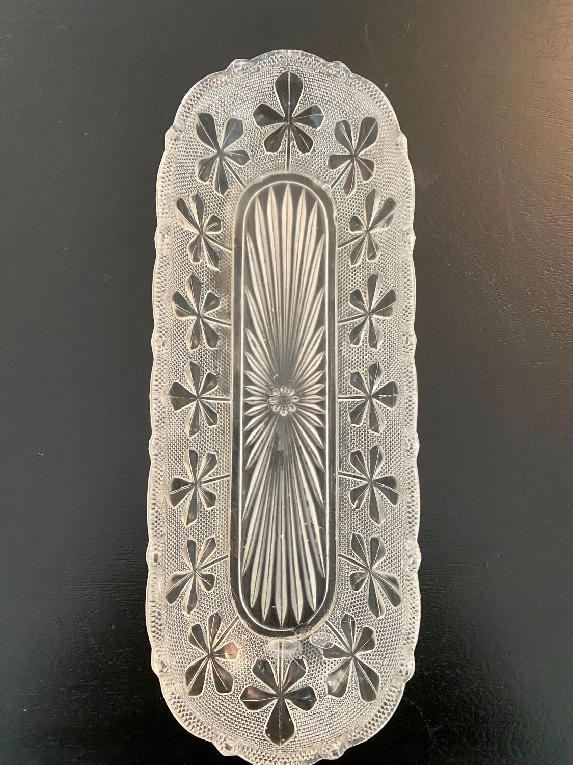 1 Elongated molded glass cup