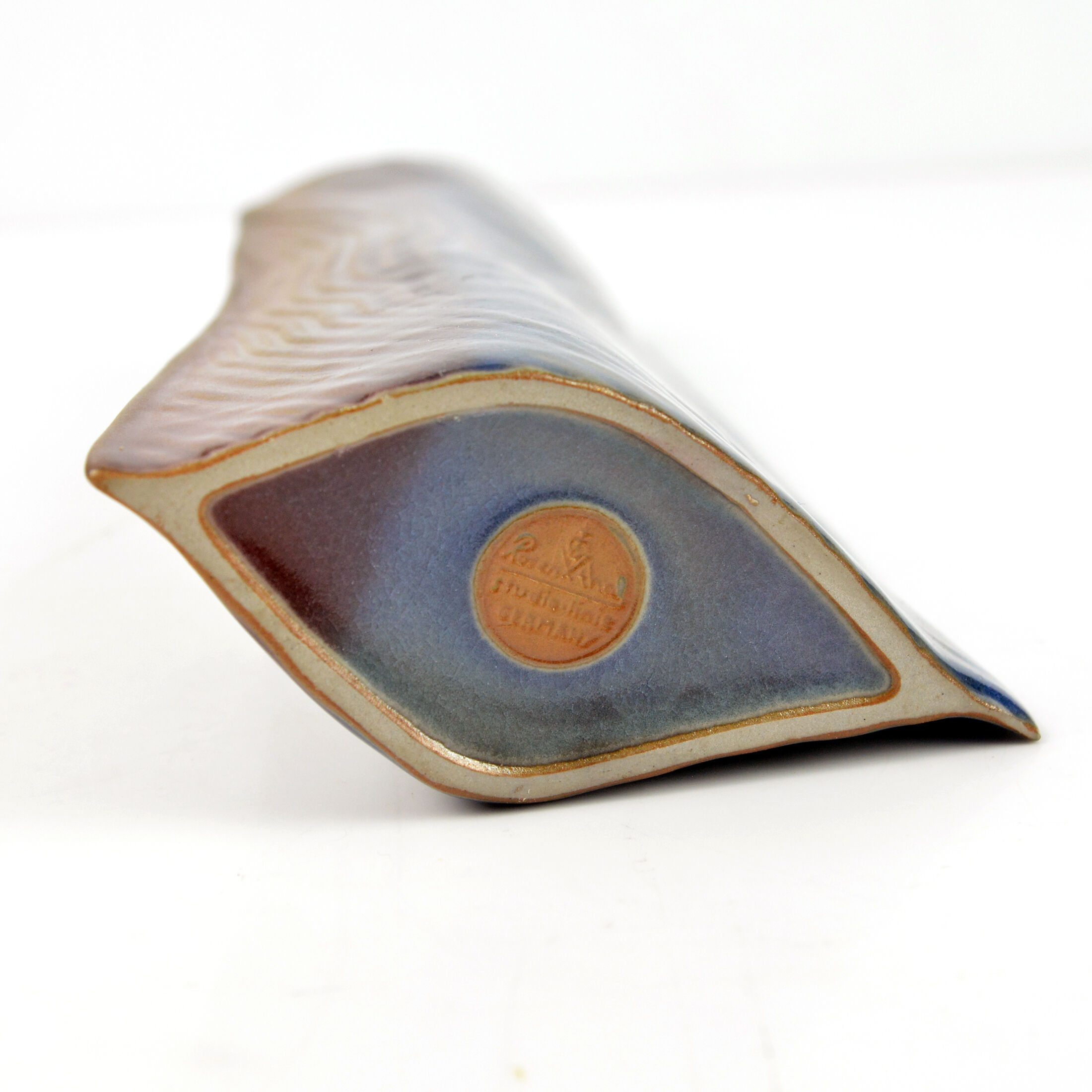 1985 organic modern ceramic vase designed by Johann Van Loon Rosenthal studio-line, Germany