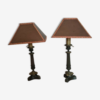 Lampes de table de style empire en bronze