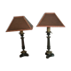 Empire style bronze table lamps