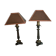 Empire style bronze table lamps