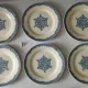 6 dessert plates ironstone J. Vieillard Bordeaux "Garland"