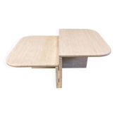 Paire de tables basses, tables d'appoint en travertin, années 1970