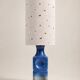 Italian ceramic table lamp with custom shade – 1970