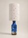 Italian ceramic table lamp with custom shade – 1970