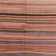 Pink & Brown Striped Pattern Vintage Kilim Rug, 167x254Cm