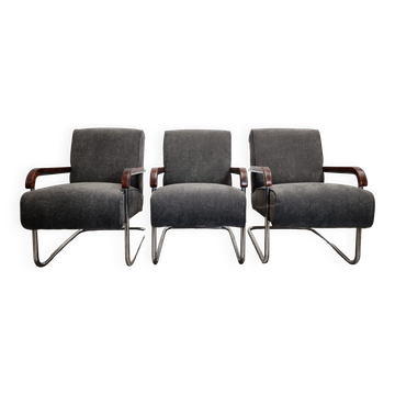 Tubular Armchairs by Anton Lorenz for Ton