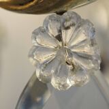 Solid bronze chandelier with crystal pendants and bobeches - Lucien GAU