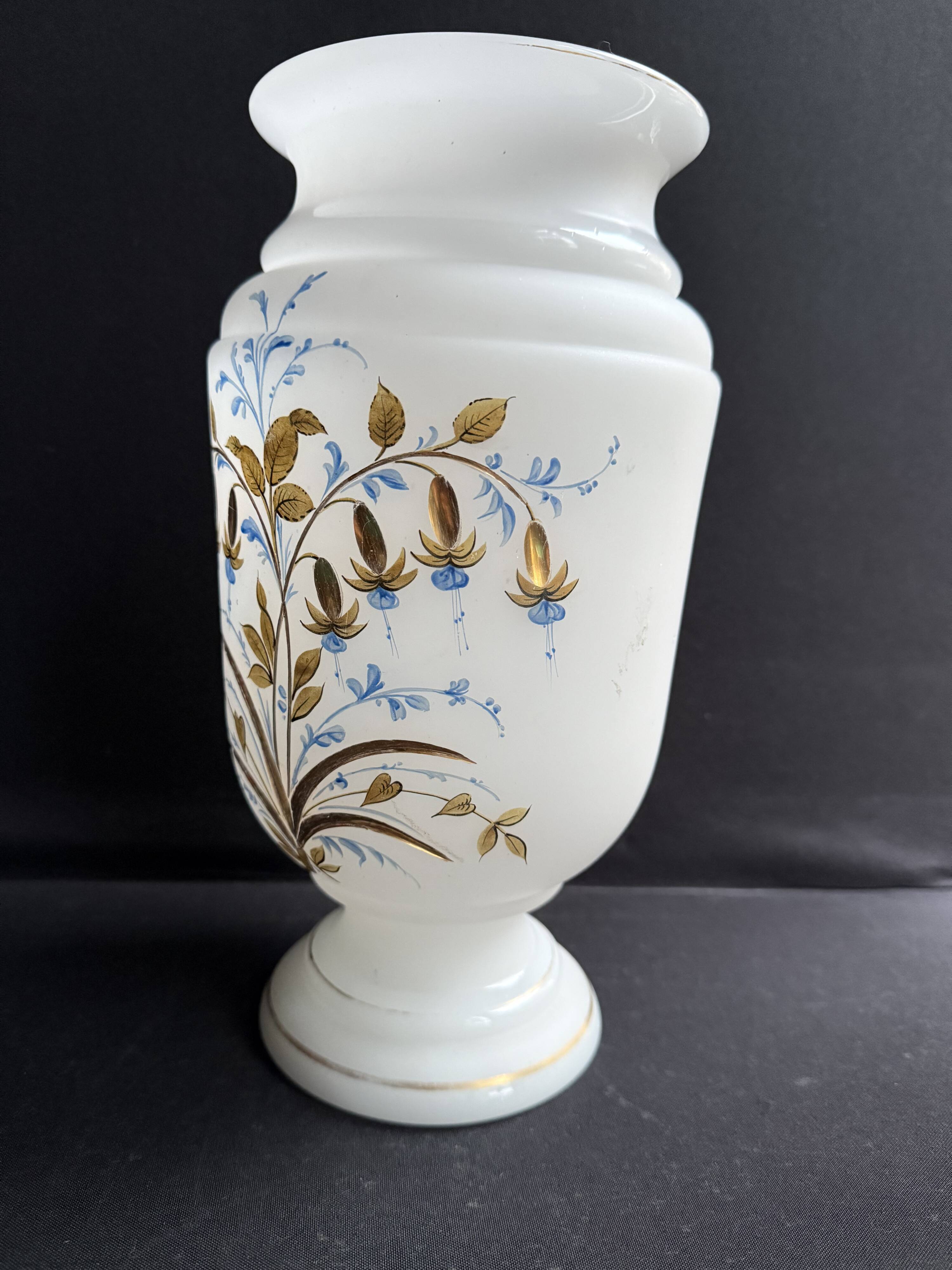Large 19th century opaline vase