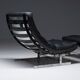 Fauteuil aved pouf de Roger de Winter, années 1960, Belqique