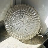 Round ceiling light in chiseled glass