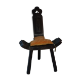 Tripod stool with backrest