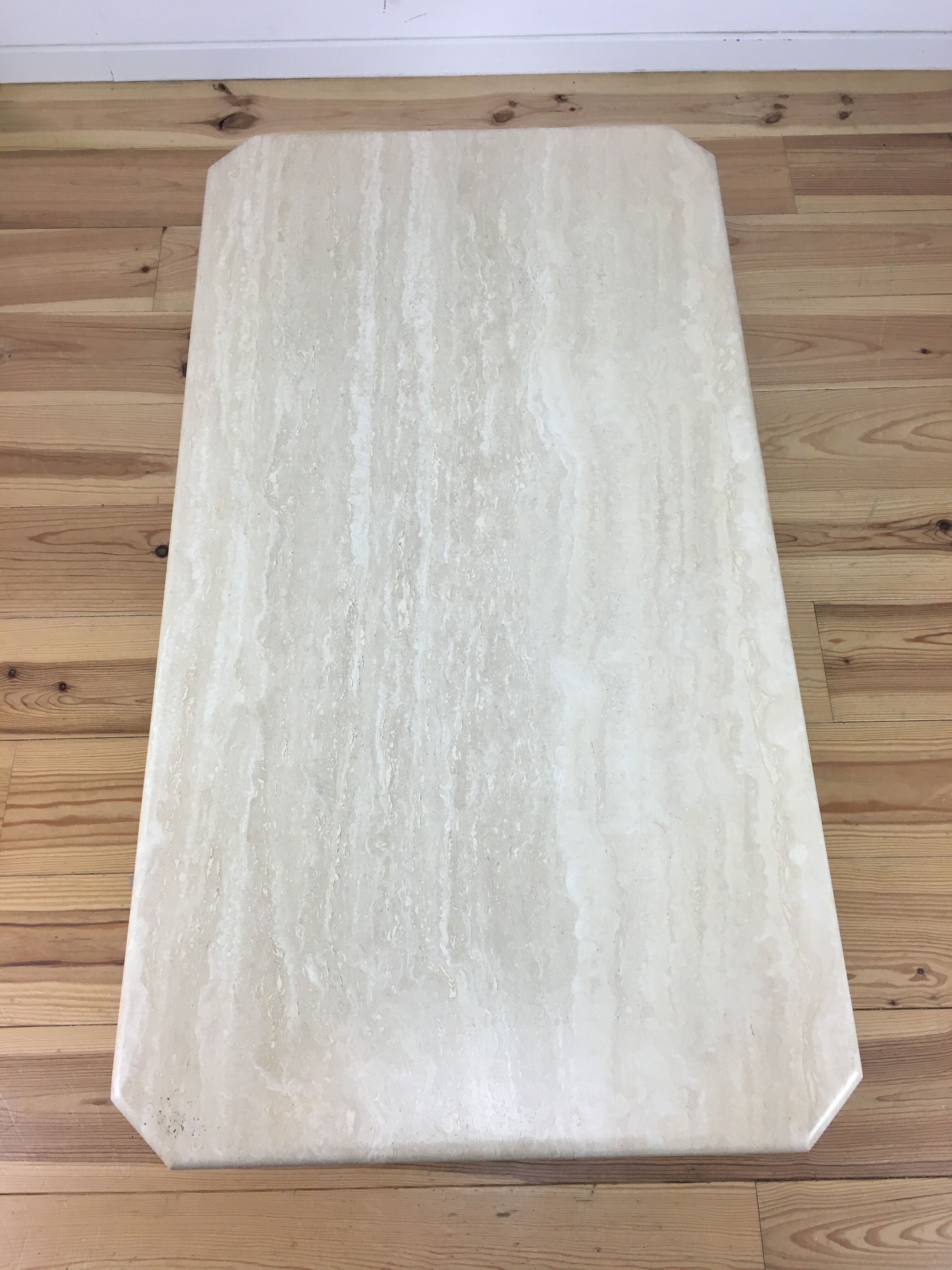 Travertine coffee table