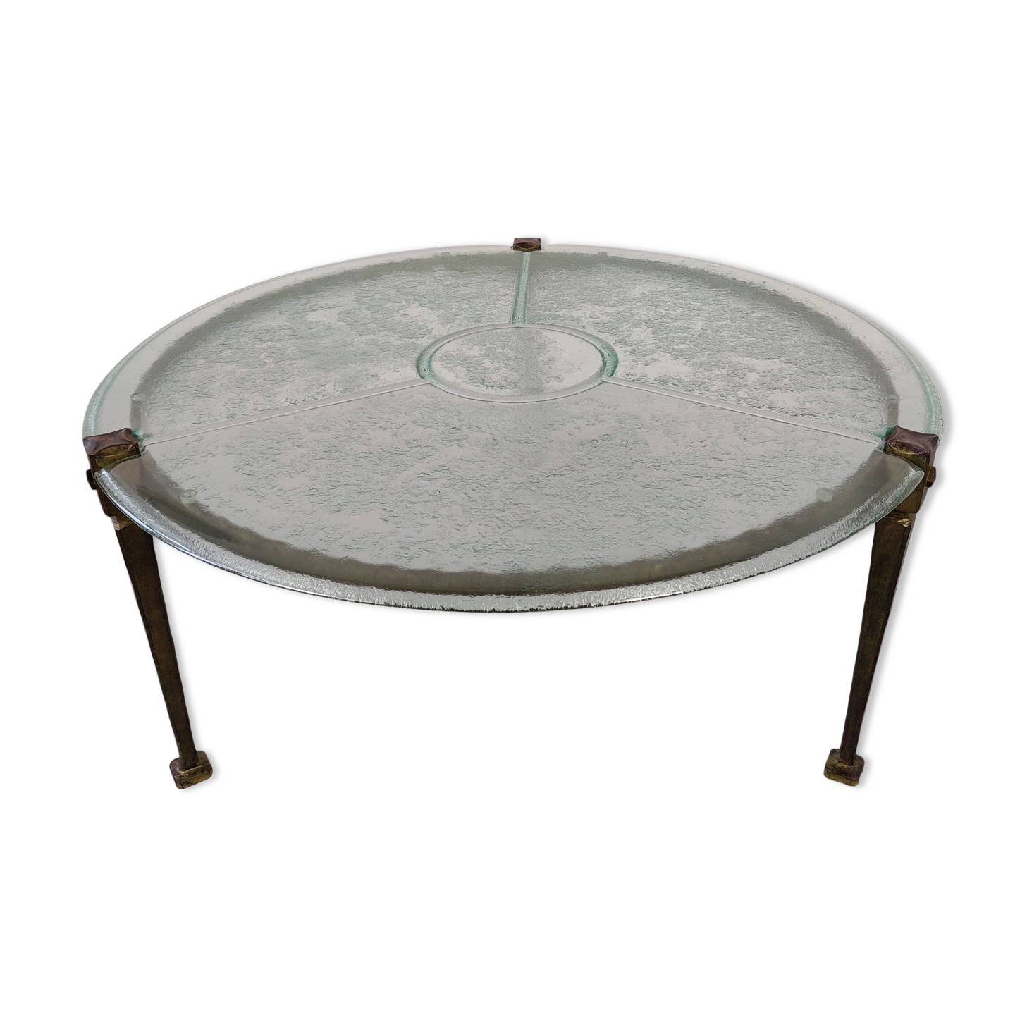 Brutalist vintage coffee table, 80s