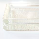 Square trinket bowl in tempered glass, 50s