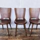 Trio of vintage retro Dove Baumann chairs 1960