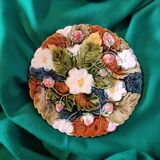 Ensemble de 6 assiettes et assiette à gâteau avec pied en céramique