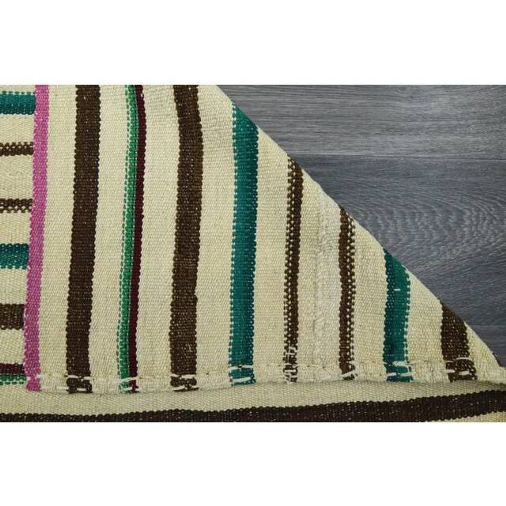 1970s Vintage Turkish Oushak Handmade Wool Cotton Beige Area Rug 137x221