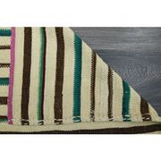 1970s Vintage Turkish Oushak Handmade Wool Cotton Beige Area Rug 137x221
