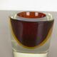 Multi-Color Murano Vetri Glass Sommerso Bowl Shell Ashtray Element, Italy, 1970s