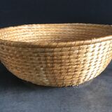 Vintage woven straw basket 29 cm