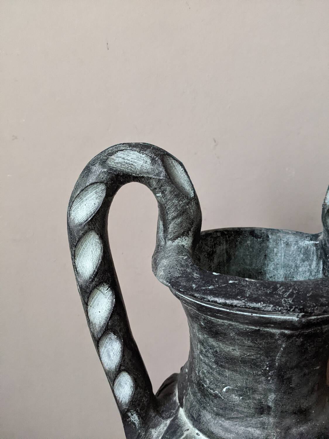 Terracotta ceramic amphora