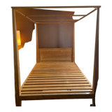 Solid teak canopy bed 160x200
