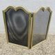 Small fire screen, spark arrester, brass, 3-panel, 1970