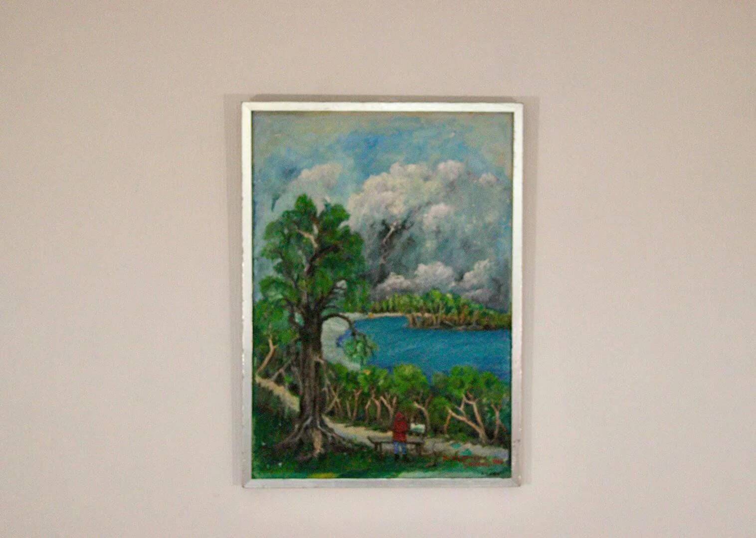 Original Mid Century Swedish Oil on Panel – “London” by Sven Jonsson