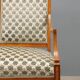Canapé victorien ancien en acajou et tissu, Royaume-Uni, XIXe siècle