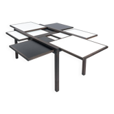 Bernard Vuarnesson desk or dining table with reversible and extendible tops, 80s