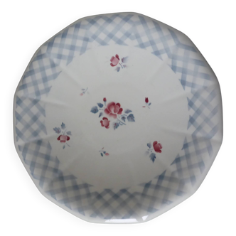 Vintage plate with a round rim, Digoin Sarreguemines model Bastia.
