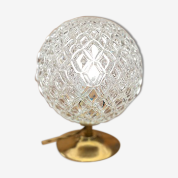 Lampe globe “losanges” en verre