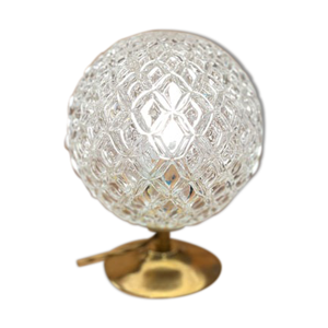 Lampe globe “losanges” en verre