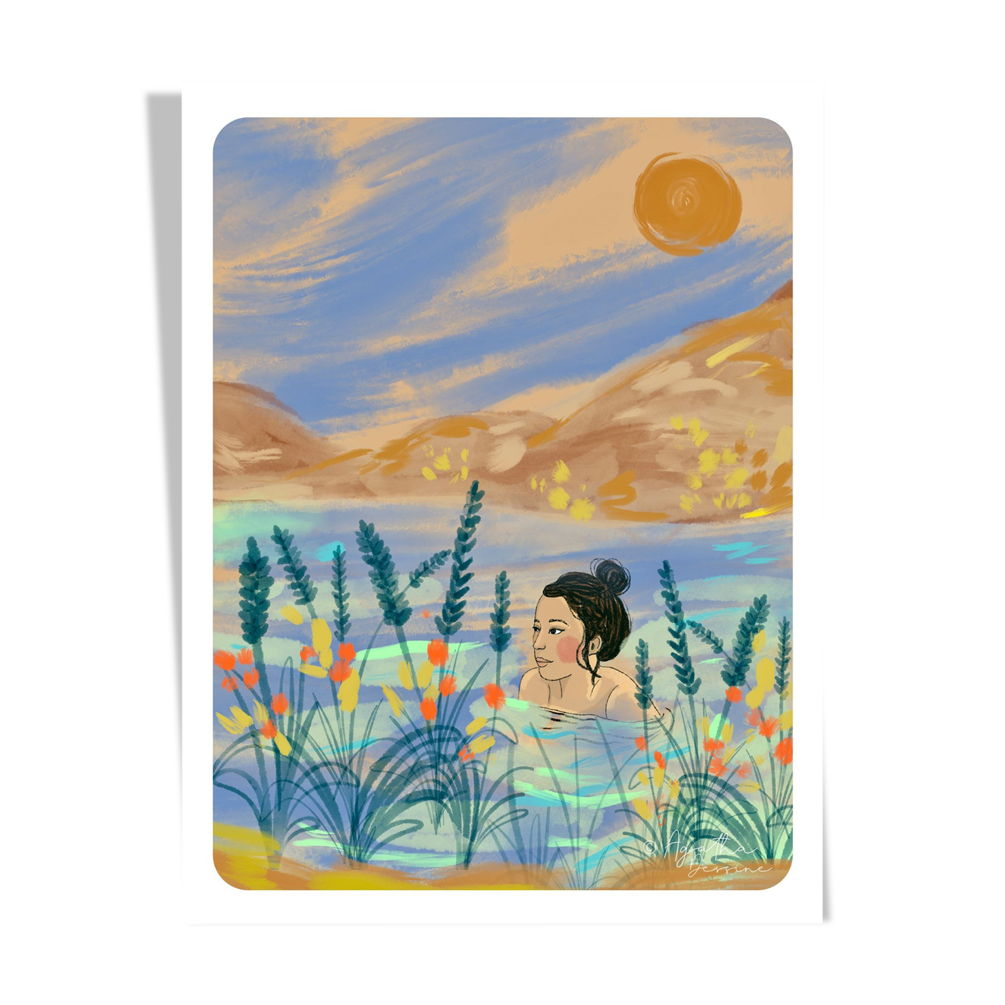 Illustration "Golden hour" A4