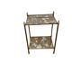 Vintage frosted glass shelf/side table/bedside table