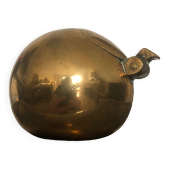 Vintage gilded bronze ball ashtray signed Valenti