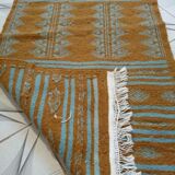 Berber carpet and blue 118 x 61 cm