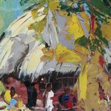 DOM, Vie de Famille, African painting, circa 1950