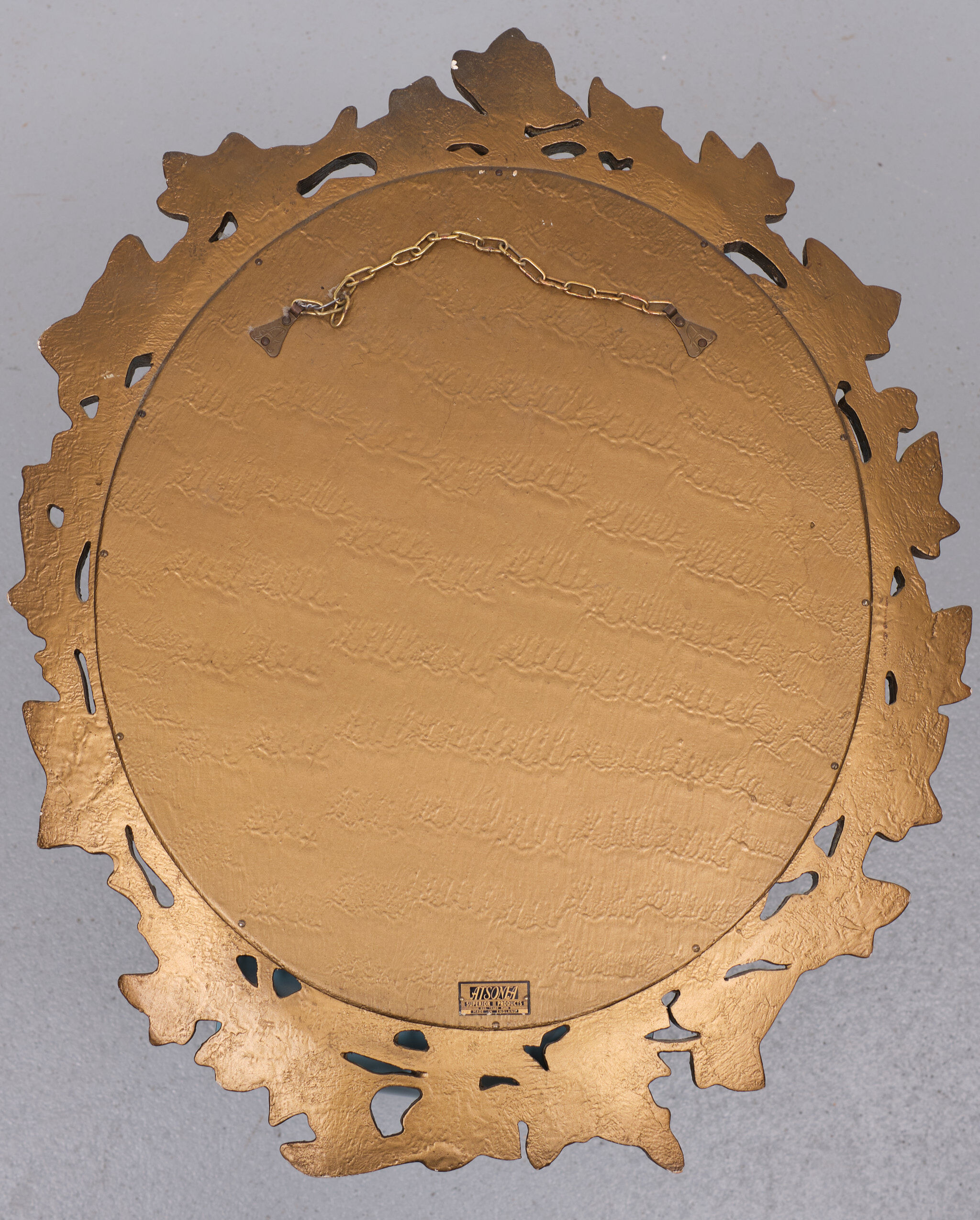 Artisona England Grape Leaf Mirror 50x61cm 1970s