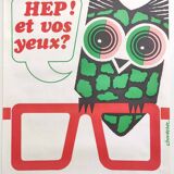 Vintage poster INRS 1987 graphics Chadebec