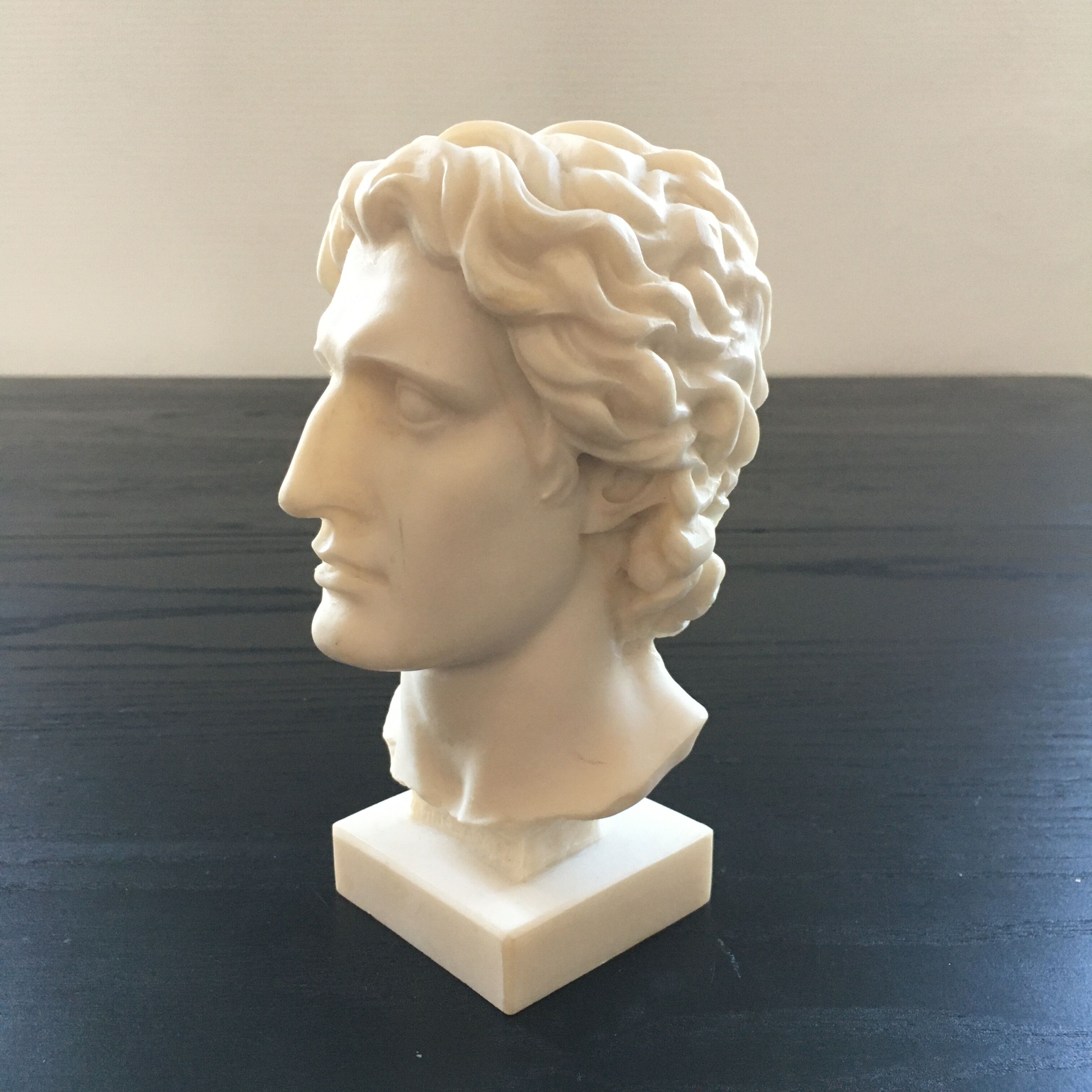 Bust Greek alabaster god