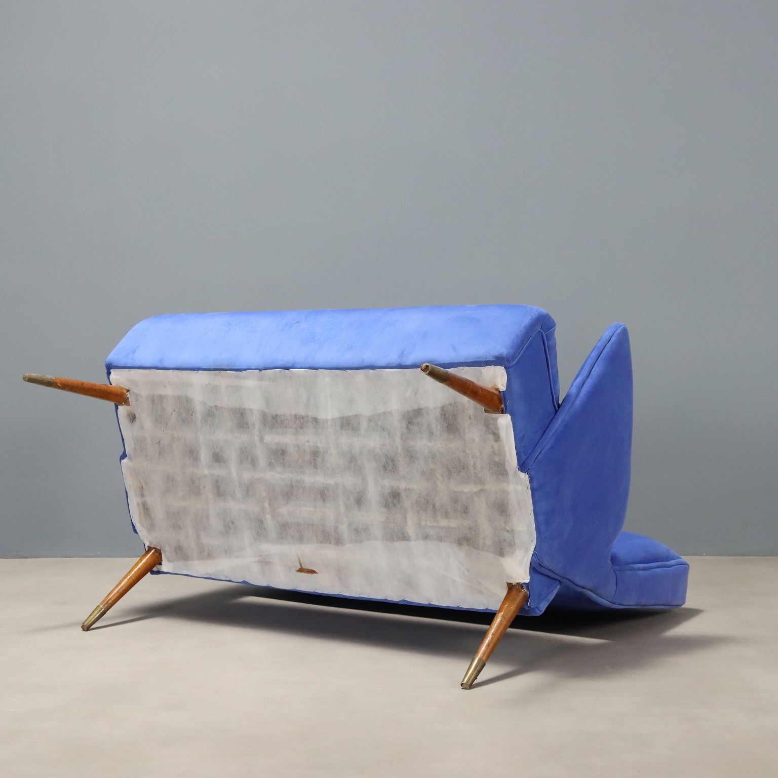 Coussin de canapé vintage en velours, modèle original des années 1960