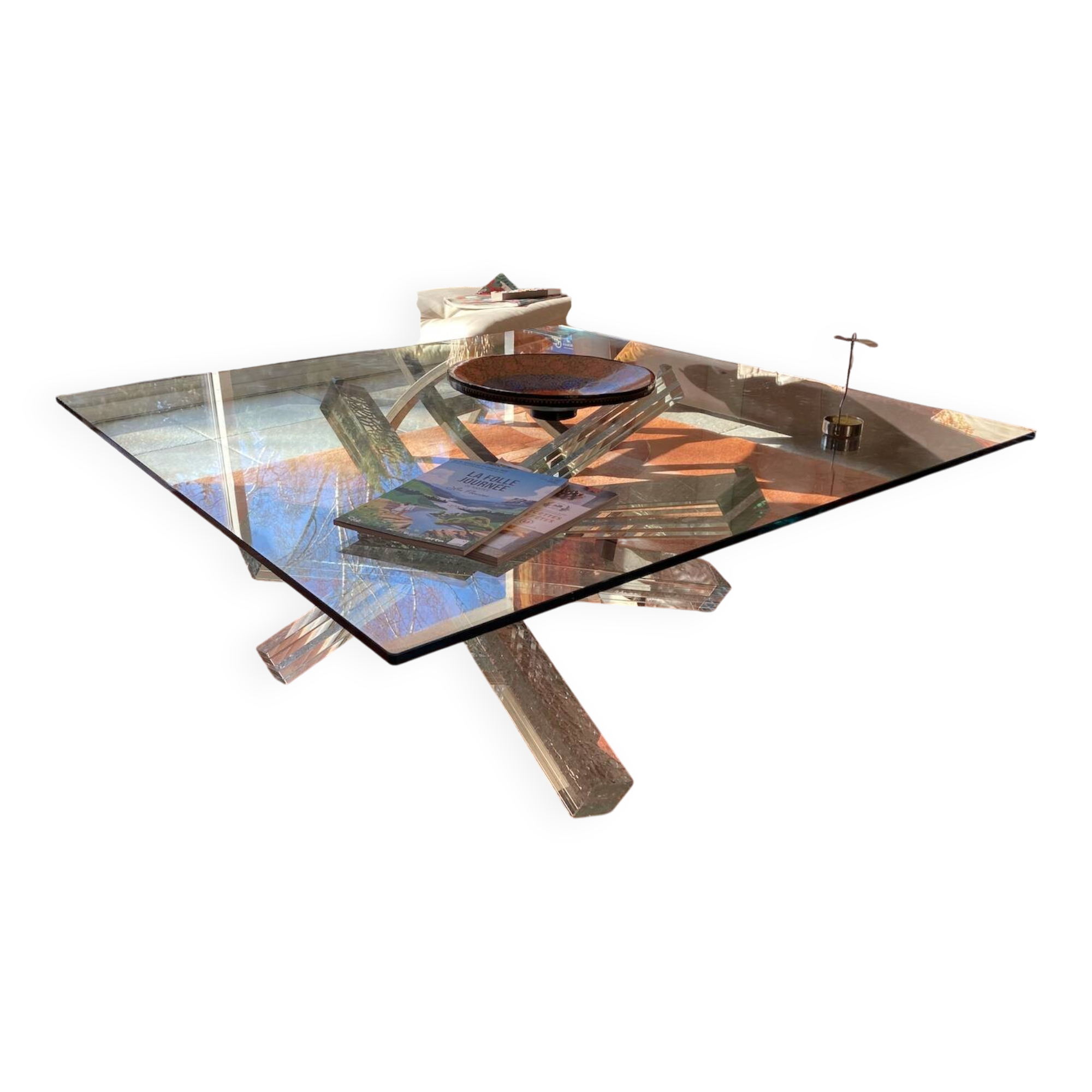 Mikado coffee table - Roche Bobois - Maurice Barilone (106x106)
